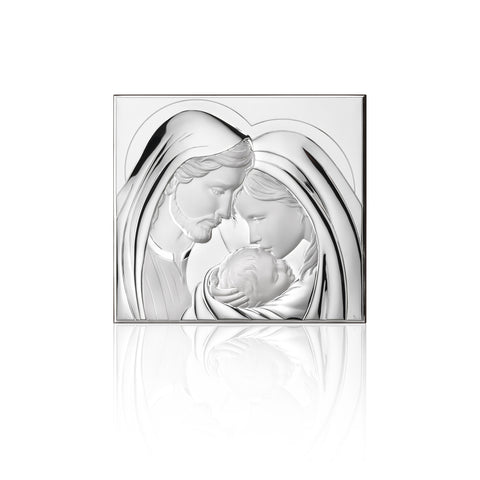 Silver Plated Holy Family - 6 x 5.5 in.